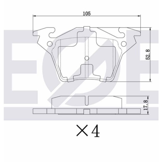 ZEGEN Arka Fren Balatası - Mercedes-benz Vito (638) 110 CDI 1997-2003 / Vito (638) 108 CDI 1997-2003 - Kod ZEG717-00 - OEM A0004214210 ürün görseli