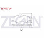 ZEGEN Arka Fren Balatası - LT 35 - Mercedes-benz Sprinter 1996-2001 Kulaksiz / Mercedes-benz G Seri W463 2001> 3804 Wbp-vw014 - Kod ZEG733-00 - OEM A0034202420