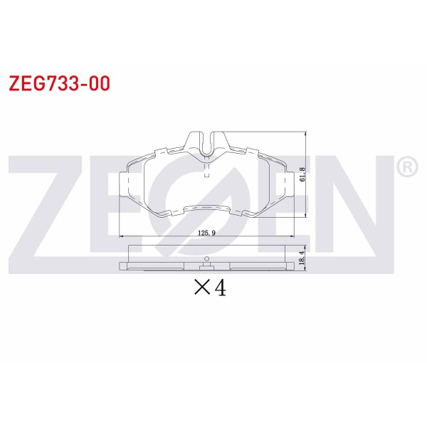 ZEGEN Arka Fren Balatası - LT 35 - Mercedes-benz Sprinter 1996-2001 Kulaksiz / Mercedes-benz G Seri W463 2001> 3804 Wbp-vw014 - Kod ZEG733-00 - OEM A0034202420