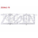 ZEGEN Fren Balata Arka Ford Tourneo Ford Connect 1.6 TDCI 2013- / 1.5 TDCI 2013- / Transit Ford Connect 1.5 TDCI 2013- / 1.6 TDCI 2013- / Ford Focus Iii 1.6i 2011-2015 / Grand - Kod ZEG842-70 - OEM AV612M008AB