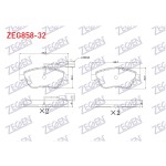 ZEGEN Fren Balata ON Cift Fisli Fiat Linea 1.4 2010- / Fiat Linea 1.6 Mjt 2010- / Fiat Punto Evo 1.3 Mjt Romeo Alfa Romeo Mito 1.6 JTD 2008- / Alfa Romeo Mito 1.4 T 2008- / Citroen - Kod ZEG858-32 - OEM 1609253280