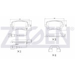 ZEGEN Arka Fren Balatası - Fisli T5 1.9 Audi TDI 2003-2011 / T5 2.5 Audi TDI 2003-2011 - Kod ZEG897-11 - OEM 7E0698451D