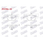 ZEGEN Fren Balata ON Ford Transit Ford Connect 1.8 TDCI 2002-2013 / Tourneo Ford Connect 1.8 TDCI 2002-2013 / Ford Focus I (Daw, Dbw) 2.0i 16V 1998-2004 - Kod ZEG984-00 - OEM 2T142K021AC