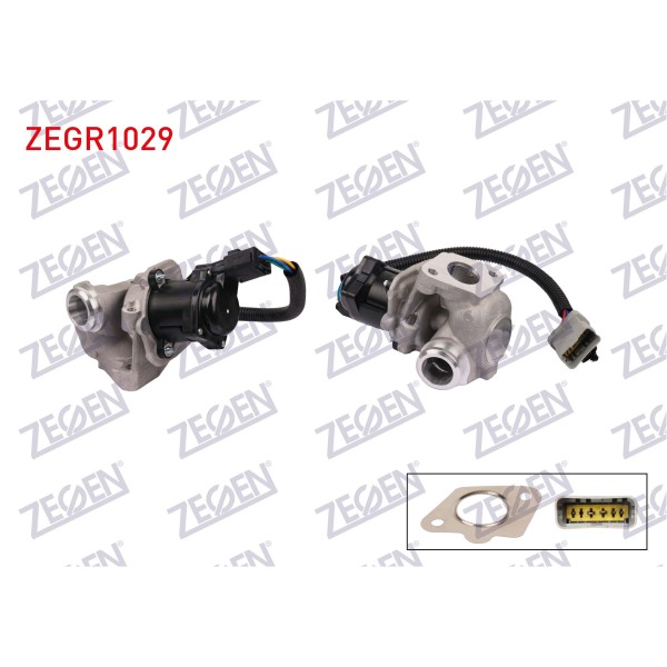 ZEGEN EGR - Valfi Kablolu Ford Focus II 1.6 TDCI 2004-2011 / C-max I 1.6 TDCI 2007-2011 (Gpda-gpdb-gpdc-hhda-hhdb-g8da-g8db-g8dd-g8de-g8df) / Volvo C30 1.6 D - Kod ZEGR1029 - OEM