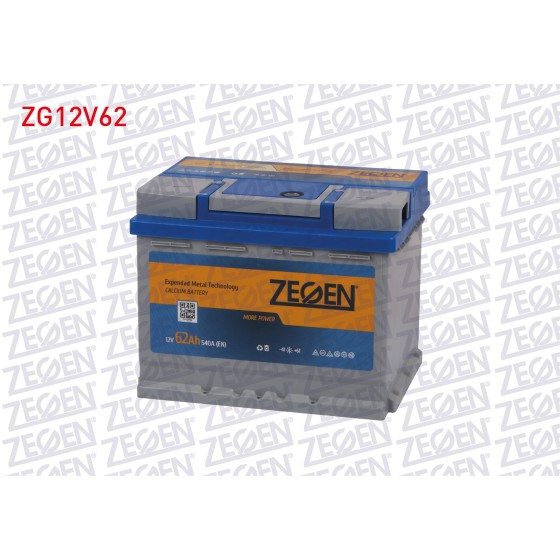 ZEGEN Aku 12V 62 Amper - OEM ZG12V62 ürün görseli