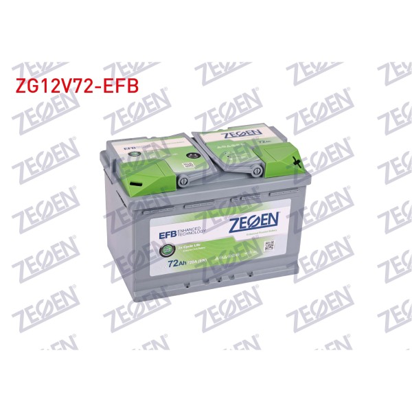 ZEGEN Aku Efb Start / Stop L3 12V 72 AH - OEM ZG12V72-EFB