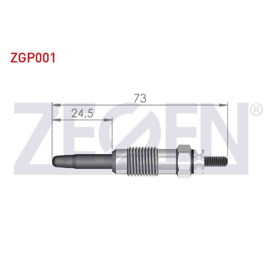 ZEGEN Buji - Kizdirma Buji 11V Citroen Berlingo (MF) 1.9D 1996-2008 / Citroen Jumper I 1.9TD 1994-2002 / Fiat Ducato (230) 1.9TD 1994-2002 / Peugeot Partner (5, 5F) - Kod ZGP001 - OEM 0001597701 ürün görseli