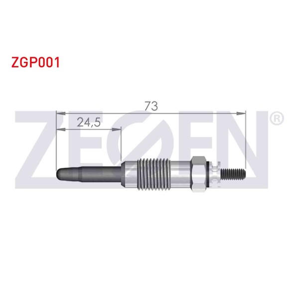ZEGEN Buji - Kizdirma Buji 11V Citroen Berlingo (MF) 1.9D 1996-2008 / Citroen Jumper I 1.9TD 1994-2002 / Fiat Ducato (230) 1.9TD 1994-2002 / Peugeot Partner (5, 5F) - Kod ZGP001 - OEM 0001597701