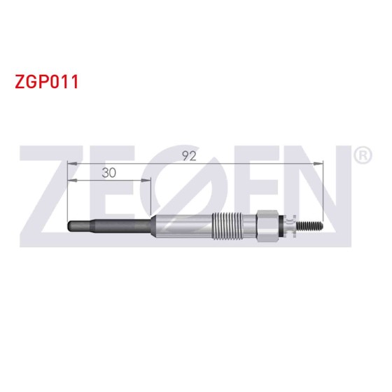 ZEGEN Buji - Kizdirma Buji 11V Citroen Berlingo (MF) 1.9D 1996-2008 / Peugeot Partner (5, 5F) 1.9D 1996-2008 (DW8) - Kod ZGP011 - OEM 110656F900 ürün görseli