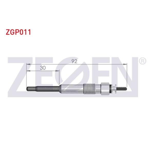 ZEGEN Buji - Kizdirma Buji 11V Citroen Berlingo (MF) 1.9D 1996-2008 / Peugeot Partner (5, 5F) 1.9D 1996-2008 (DW8) - Kod ZGP011 - OEM 110656F900