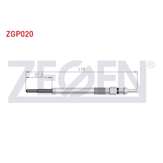 ZEGEN Buji - Kizdirma Buji 11V (Euro 4) Fiat Linea 1.3mjt 2007- / Fiat Albea 1.3mjt 2007- / Fiat Doblo 1.3mjt 2005- / Opel Corsa D 1.3cdti 2006-2014 / Opel Astra H 1.3cdti - Kod ZGP020 - OEM 1214070 ürün görseli