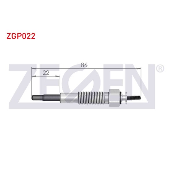 ZEGEN Buji - Kizdirma Buji 11V Ford Ranger 2.5tdci 1999-2002 / Suzuki Grand Suzuki Vitara I (FT, GT) 2.0TDI 1998-2003 / Mazda E 2200 (SR2) 2.2D 1984-2004 / B Series (UF) - Kod ZGP022 - OEM 09900-RF001 ürün görseli
