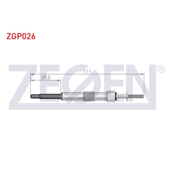 ZEGEN Buji - Kizdirma Buji 11V Hyundai Accent Admire 1.5crdi 2003-2006 / Hyundai Getz (TB) 1.5crdi 2002-2008 / Hyundai Tucson 2.0crdi 2004-2010 / Hyundai Santa FE (CM) 2.0crdi 2006-2012 - Kod ZGP026 - OEM 3671027000 ürün görseli
