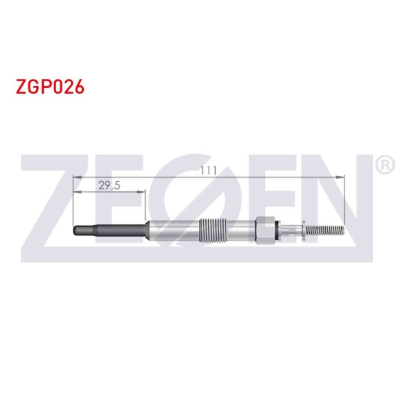 ZEGEN Buji - Kizdirma Buji 11V Hyundai Accent Admire 1.5crdi 2003-2006 / Hyundai Getz (TB) 1.5crdi 2002-2008 / Hyundai Tucson 2.0crdi 2004-2010 / Hyundai Santa FE (CM) 2.0crdi 2006-2012 - Kod ZGP026 - OEM 3671027000