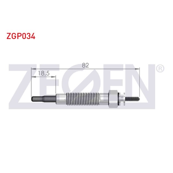 ZEGEN Buji - Kizdirma Buji 11V Mitsubishi L300 (P0W, P1W) 2.5D 1986-2006 / Mitsubishi L200 (K7T, K6T) 2.5D 1996-2007 - Kod ZGP034 - OEM MD301950 ürün görseli