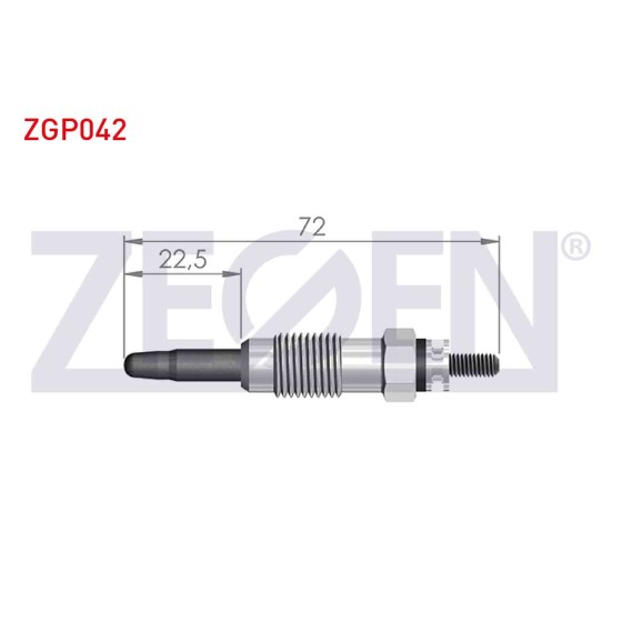ZEGEN Buji - Kizdirma Buji 11, 5V Mercedes-benz 190 (W201) 2.0-2.5d 1982-1993 / E Serisi (W124) 1984-1995 / Vito (638) 1997-2003 / Ssangyong Korando - Kod ZGP042 - OEM A0001599601 ürün görseli