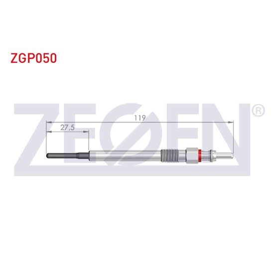 ZEGEN Buji - Kizdirma Buji 4, 4V (Euro 5) Fiat Fiorino (225) 1.3mjt 2013- / Fiat Linea (323) 1.3mjt 2011- / Peugeot Bipper (AA) 1.3HDI 2013- / Citroen Nemo 1.3 HDI 2013 - Kod ZGP050 - OEM 1214070 ürün görseli