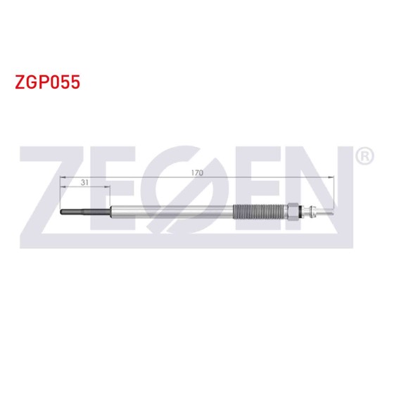 ZEGEN Buji - Kizdirma Buji 11V Mitsubishi L200 Triton (Ka_t, Kb_t) 2.5di-d (KA4T) 2010-2015 / Mitsubishi L200 Triton (Kj_kk_kl_) 2.5di-d 2015 - Kod ZGP055 - OEM 1820A006 ürün görseli