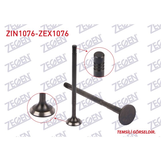 ZEGEN Subap - Takim (Nitrasyonlu) Volkswagen Caddy 1.9 Audi TDI Eng.(bjb-bls-bdj-bsu) / Volkswagen Passat 1.9TDI- 2.0 Audi TDI - Kod ZIN1076-ZEX1076 - OEM 038109601E ürün görseli