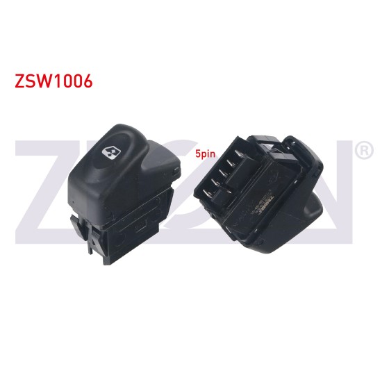 ZEGEN Cam Acma Anahtari Tekli Turuncu Isik 5 Pin Renault Kangoo 1998-2008 - Kod ZSW1006 - OEM 8200199223 ürün görseli