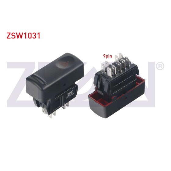 ZEGEN Flasor Anahtari 9 Pin Kirmizi Isik Renault R19 1988-2001 - Kod ZSW1031 - OEM 7700817335 ürün görseli