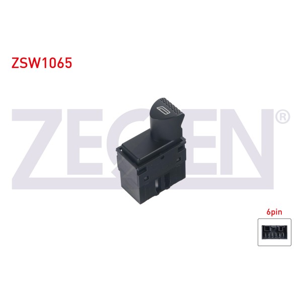 ZEGEN Cam Acma Anahtari Tekli Siyah 6 Pin Turuncu Isik Fiat Albea - Fiat Palio - Strada 1996-2005 - OEM ZSW1065