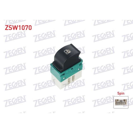ZEGEN Cam Acma Anahtari Tekli Beyaz 5 Pin Turuncu Isik Fiat Doblo 2001-2010 - Kod ZSW1070 - OEM 735417033A ürün görseli