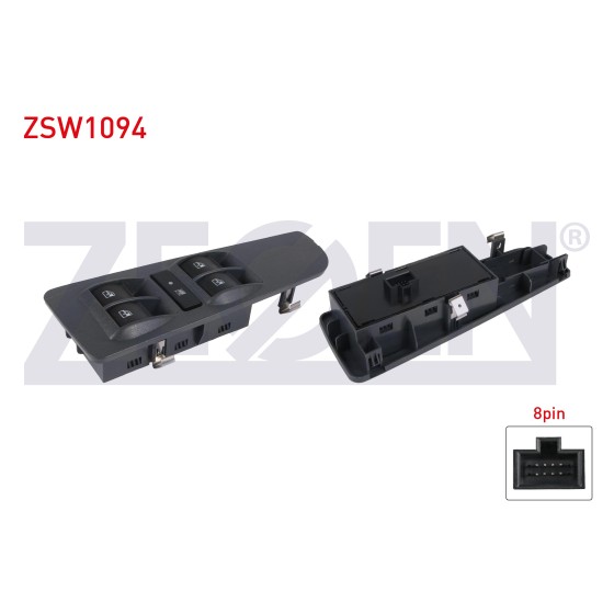 ZEGEN Cam Acma Anahtar Grup Yesil Isik 8 Pin Fiat Linea 2007- / Fiat Grande Fiat Punto 2005-2012 - Kod ZSW1094 - OEM ürün görseli