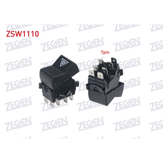 ZEGEN Flasor Anahtari 7 Pin Siyah Fiat Dogan / Fiat Kartal / Fiat Sahin 1993-2002 - Kod ZSW1110 - OEM 85005077 ürün görseli