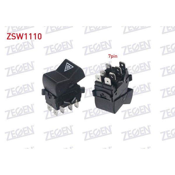 ZEGEN Flasor Anahtari 7 Pin Siyah Fiat Dogan / Fiat Kartal / Fiat Sahin 1993-2002 - Kod ZSW1110 - OEM 85005077