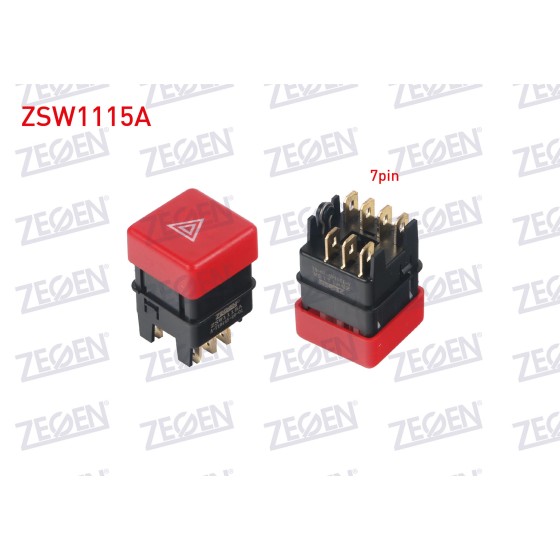 ZEGEN Flasor Anahtari Kare 7 Pin Kirmizi Isik Fiat Dogan Slx 1993-2002 - Kod ZSW1115A - OEM 176436110 ürün görseli