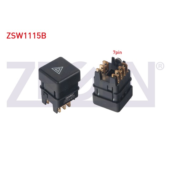 ZEGEN Flasor Anahtari Kare 7 Pin Siyah Fiat Dogan Slx 1993-1997 - Kod ZSW1115B - OEM ürün görseli