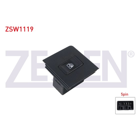 ZEGEN Cam Acma Anahtari Tekli 5 Pin Fiat Uno 70 1994-2000 - Kod ZSW1119 - OEM 1819801 ürün görseli