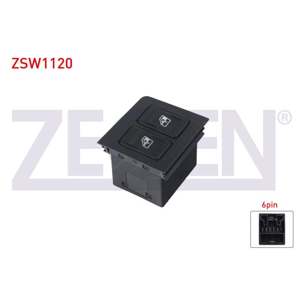 ZEGEN Cam Acma Anahtari Ciftli 6 Pin Fiat Uno 70 1994-2000 - Kod ZSW1120 - OEM 1819802