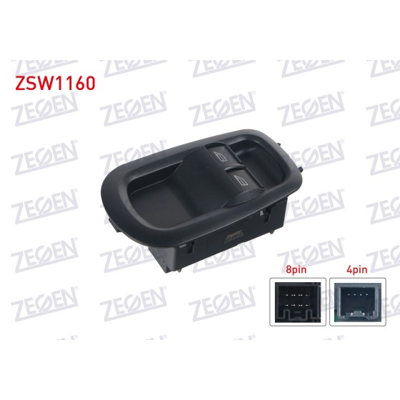 ZEGEN Cam Acma Anahtari Ciftli 12 Pin Cerceveli Ford Transit (V362) - (V363) 2012 - Kod ZSW1160 - OEM GK2T14A132CA ürün görseli