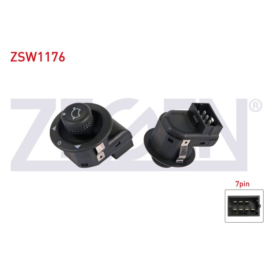 ZEGEN Ayna - Ayar Dugmesi 7 Pin Ford Focus I - Ford Fiesta IV 1996-2004 / Ford Fusion 2002-2010 / Ford Connect Tum Seriler - Kod ZSW1176 - OEM 93BG17B676BB ürün görseli