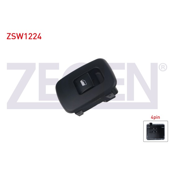 ZEGEN Cam Acma Anahtari Tekli 4 Pin Citroen C5 II 2004-2008 - Kod ZSW1224 - OEM 529076433 ürün görseli