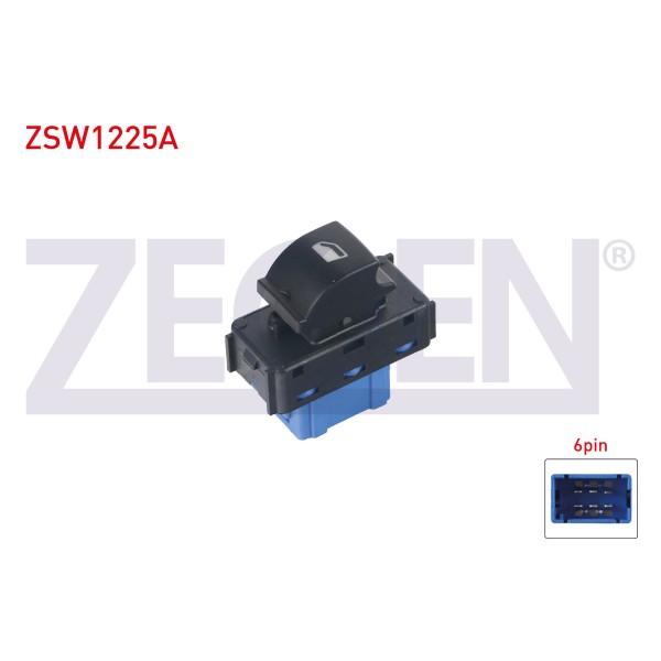 ZEGEN Cam Acma Anahtari Tekli Mavi Soketli 6 Pin C-elysee - 301 2012 - OEM ZSW1225A