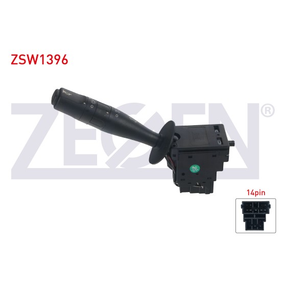 ZEGEN Far - Sinyal Kumanda Kolu Sisli 14 Pin 106 II - 306 - Berlingo - Peugeot Partner - Scudo - Expert - Jumpy 1996-2008 - Kod ZSW1396 - OEM 6253.66 ürün görseli