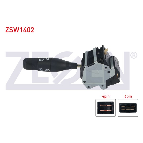 ZEGEN Far - Sinyal Kumanda Kolu 10 Pin Renault R19 - Renault Clio I 1988-2000 - Kod ZSW1402 - OEM 7700803537