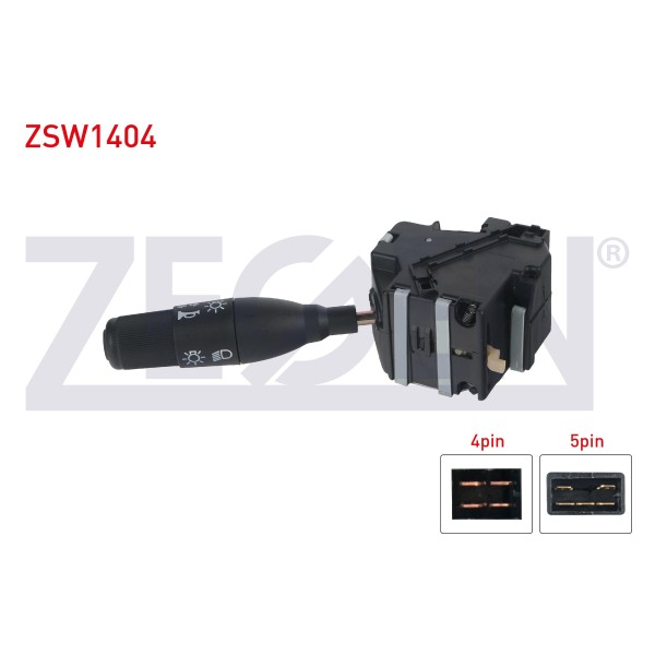 ZEGEN Far - Sinyal Kumanda Kolu 9 Pin Renault R19 - Renault Clio I 1988-2000 - Kod ZSW1404 - OEM 7700842114