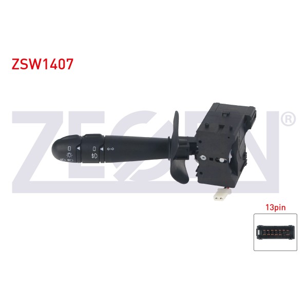 ZEGEN Far - Sinyal Kumanda Kolu Kornasiz 13+2 Pin Renault Clio II - Renault Symbol 1998-2006 - Kod ZSW1407 - OEM 7701053874