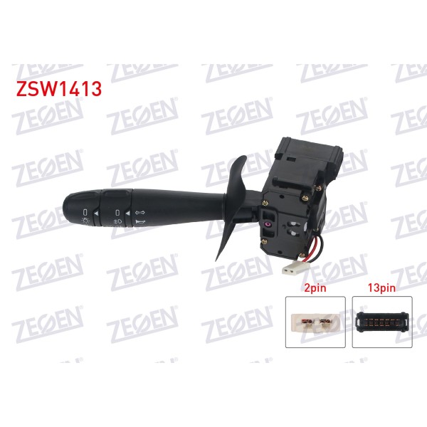 ZEGEN Far - Sinyal Kumanda Kolu 13+2 Pin Renault Megane I - Kangoo - Renault Scenic I 1996-2008 - Kod ZSW1413 - OEM 7701471591