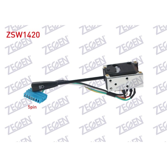 ZEGEN Far - Kumanda Kolu Kornali 5 Pin Renault R12 Toros - Kod ZSW1420 - OEM 7700610168 ürün görseli