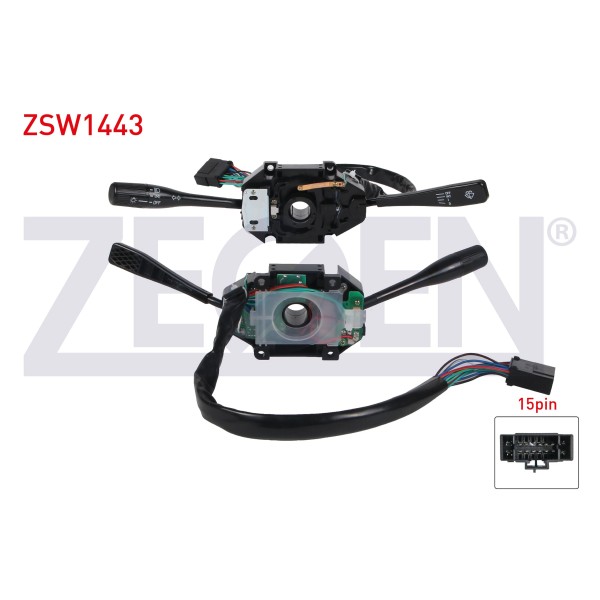 ZEGEN Far - Sinyal Silecek Kumanda Kolu 15 Pin Mitsubishi L300 1987-1996 - Kod ZSW1443 - OEM MB571632