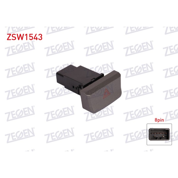 ZEGEN Flasor Anahtari 8 Pin Hyundai Accent 2000-2002 - Kod ZSW1543 - OEM 93790-25000