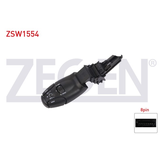 ZEGEN Hiz Sabitleme Kolu Hafizali 8 Pin Citroen Berlingo 1996-2008 / Citroen C3 II 2009-2016 / Peugeot 2008 2013- / 207 2006-2012 / 307 2000-2007 / 308 2007-2013 - Kod ZSW1554 - OEM 6239.L0 ürün görseli