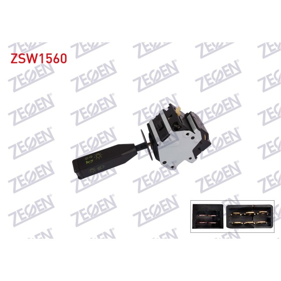 ZEGEN Far - Korna Kolu 6+4 Pin Renault 19 1988-2001 / R21 1986-1993 - Kod ZSW1560 - OEM 7700766407 ürün görseli