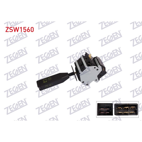 ZEGEN Far - Korna Kolu 6+4 Pin Renault 19 1988-2001 / R21 1986-1993 - Kod ZSW1560 - OEM 7700766407
