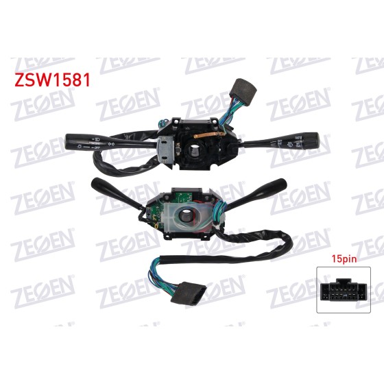 ZEGEN Far - Silecek Kumanda Kolu Komple 15 Pin Mitsubishi L300 1997-2006 - Kod ZSW1581 - OEM MB571633 ürün görseli